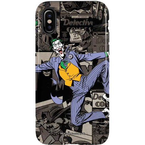 DC Comics The Joker Vintage Action pose pattern iPhone X Pro Case