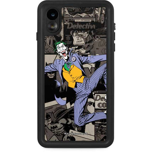 DC Comics The Joker Vintage Action pose pattern iPhone XR Waterproof Case
