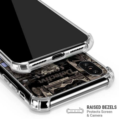 DC Comics The Joker Vintage Action pose pattern iPhone XS Max Clear Case