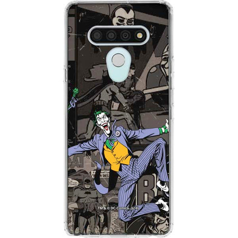 DC Comics The Joker Vintage Action pose pattern LG Stylo 6 Clear Case