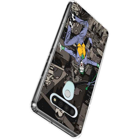 DC Comics The Joker Vintage Action pose pattern LG Stylo 6 Clear Case