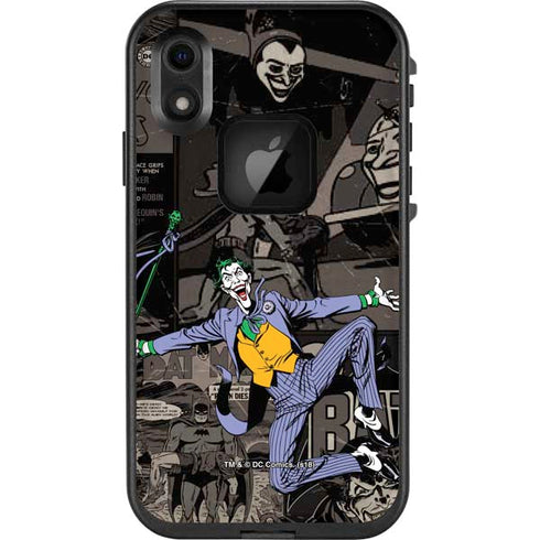 DC Comics The Joker Vintage Action pose pattern LifeProof Fre iPhone Skin