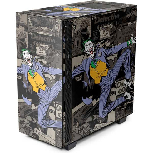 DC Comics The Joker Vintage Action pose pattern NZXT H510 Compact ATX Mid-Tower Case Skin