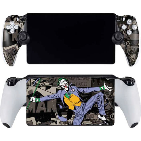 DC Comics The Joker Vintage Action pose pattern PlayStation Portal Remote Player Skin