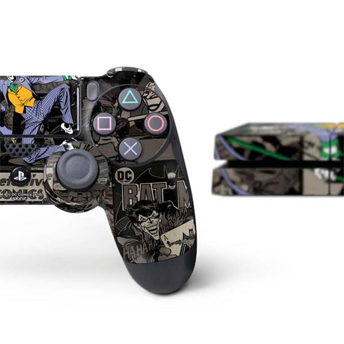 DC Comics The Joker Vintage Action pose pattern PS4 Console and Controller Bundle Skin