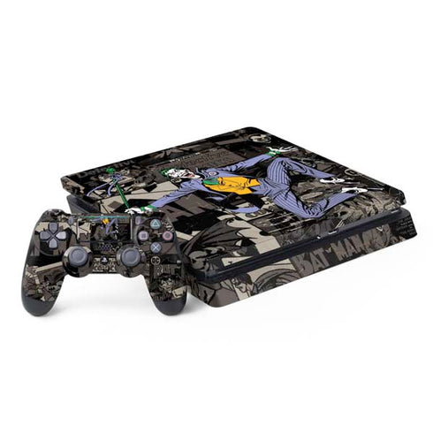 DC Comics The Joker Vintage Action pose pattern PS4 Slim Bundle Skin