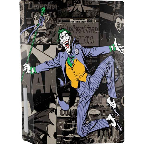 DC Comics The Joker Vintage Action pose pattern PS5 Console Skin
