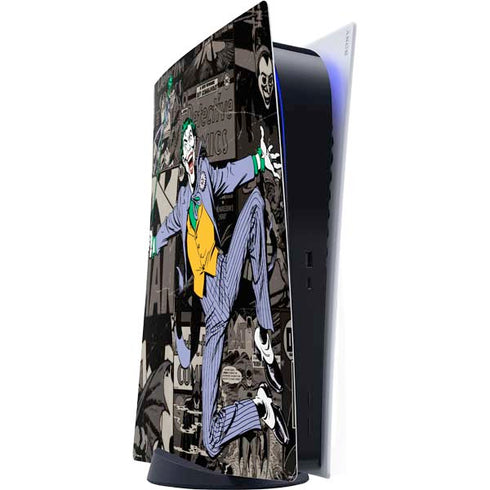 DC Comics The Joker Vintage Action pose pattern PS5 Digital Edition Console Skin