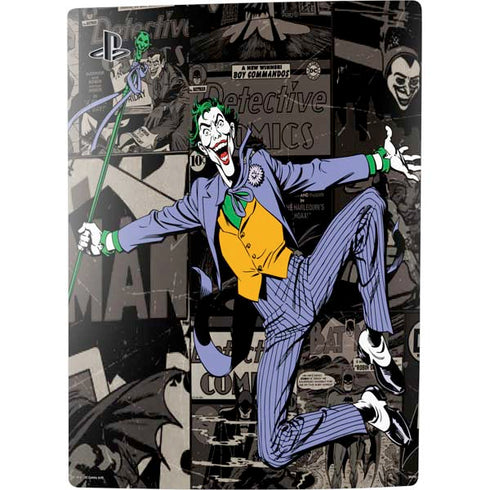 DC Comics The Joker Vintage Action pose pattern PS5 Digital Edition Console Skin