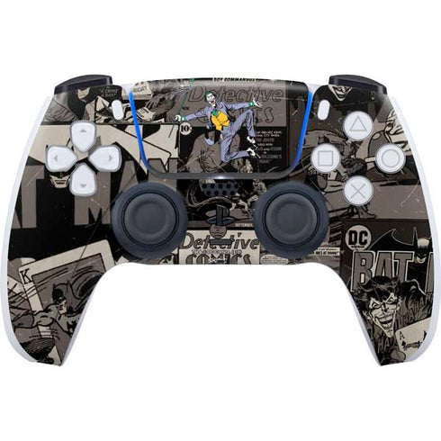 DC Comics The Joker Vintage Action pose pattern PS5 Controller Skin