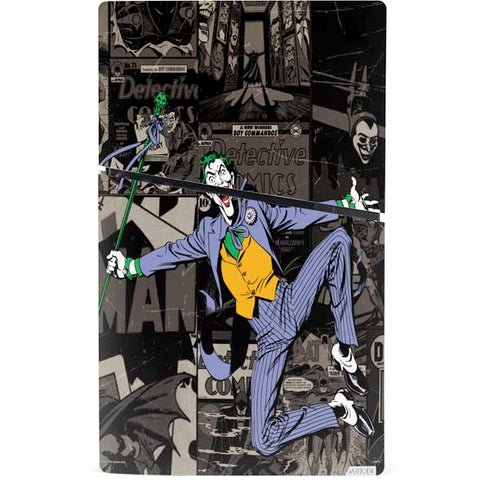 DC Comics The Joker Vintage Action pose pattern PS5 Slim Digital Edition Console Skin