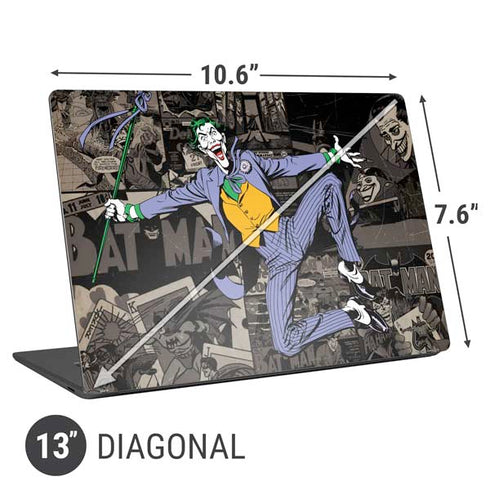 DC Comics The Joker Vintage Action pose pattern Universal Laptop 13in (10.6 x 7.6in) Skin
