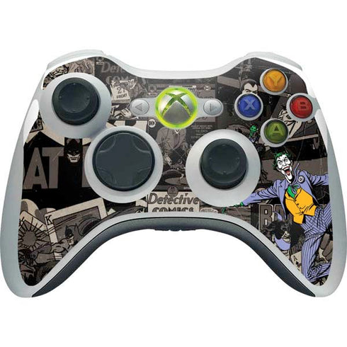 DC Comics The Joker Vintage Action pose pattern Xbox 360 Wireless Controller Skin