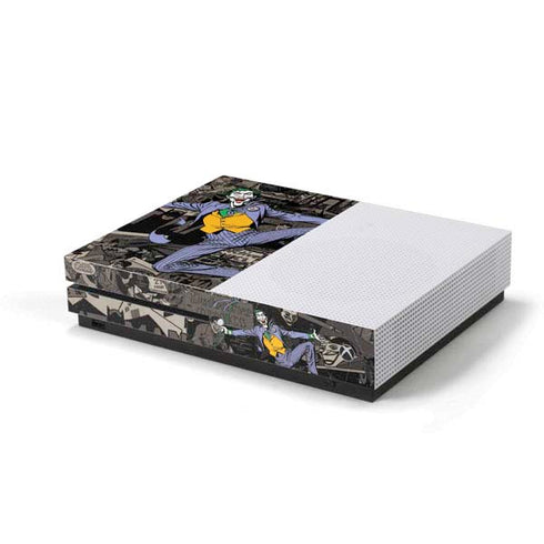 DC Comics The Joker Vintage Action pose pattern Xbox One S Console Skin