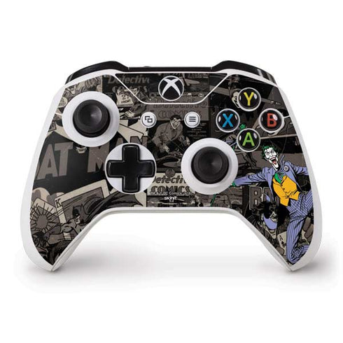 DC Comics The Joker Vintage Action pose pattern Xbox One S Controller Skin