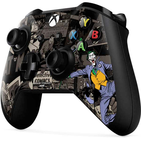 DC Comics The Joker Vintage Action pose pattern Xbox One X Controller Skin