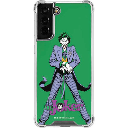 DC Comics The Joker Classic Art Pose Galaxy S21 Plus 5G Clear Case