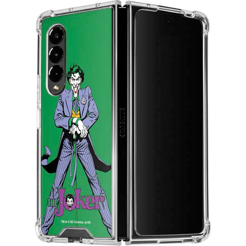 DC Comics The Joker Classic Art Pose Galaxy Z Fold4 5G Clear Case