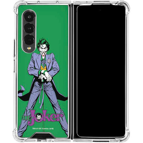 DC Comics The Joker Classic Art Pose Galaxy Z Fold4 5G Clear Case