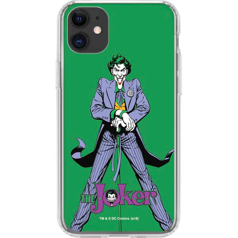 DC Comics The Joker Classic Art Pose iPhone 11 Clear Case