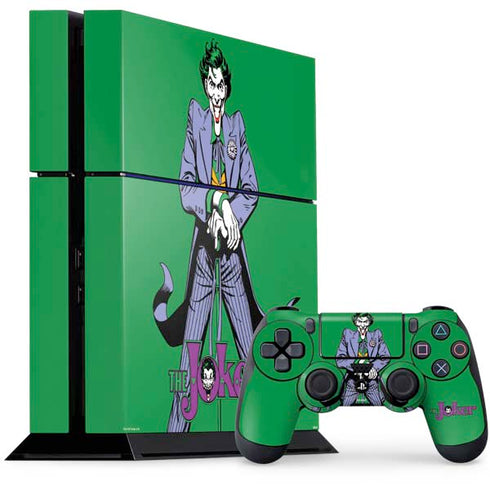 DC Comics The Joker Classic Art Pose PS4 Console and Controller Bundle Skin