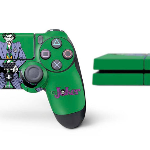 DC Comics The Joker Classic Art Pose PS4 Console and Controller Bundle Skin