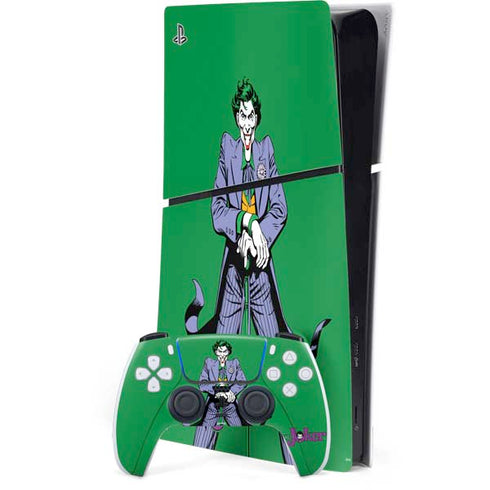 DC Comics The Joker Classic Art Pose PS5 Slim Digital Edition Console Skin