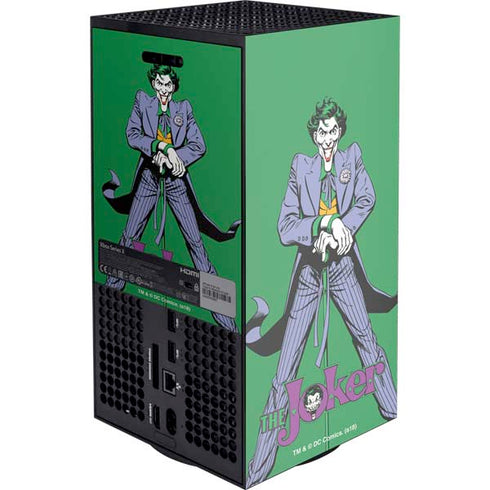 DC Comics The Joker Classic Art Pose Xbox Series X Console Skin