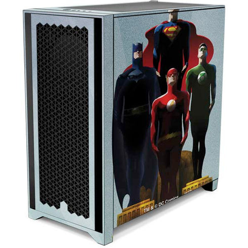 Justice League Standing Pose Team Corsair 4000D Tempered Glass Mid-Tower ATX Case Skin