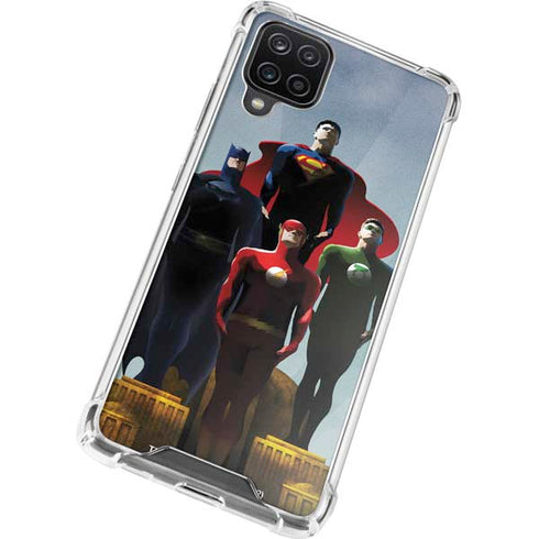 Justice League Standing Pose Team Galaxy A12 Clear Case