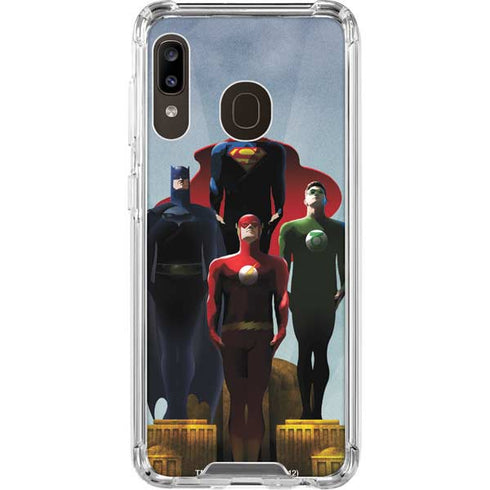 Justice League Standing Pose Team Galaxy A30 Clear Case