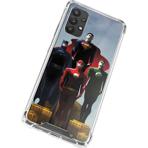 Justice League Standing Pose Team Galaxy A32 5G Clear Case