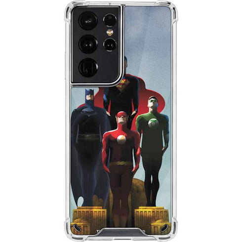 Justice League Standing Pose Team Galaxy S21 Ultra 5G Clear Case