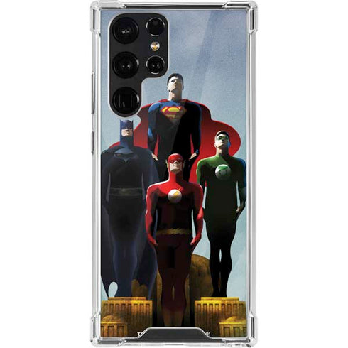 Justice League Standing Pose Team Galaxy S22 Ultra Clear Case