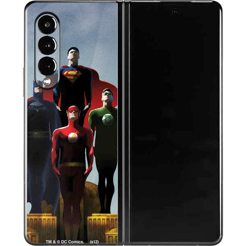 Justice League Standing Pose Team Galaxy Z Fold3 5G Skin