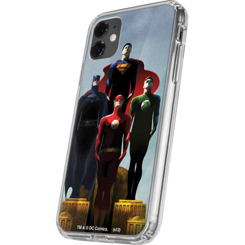 Justice League Standing Pose Team iPhone 11 Clear Case