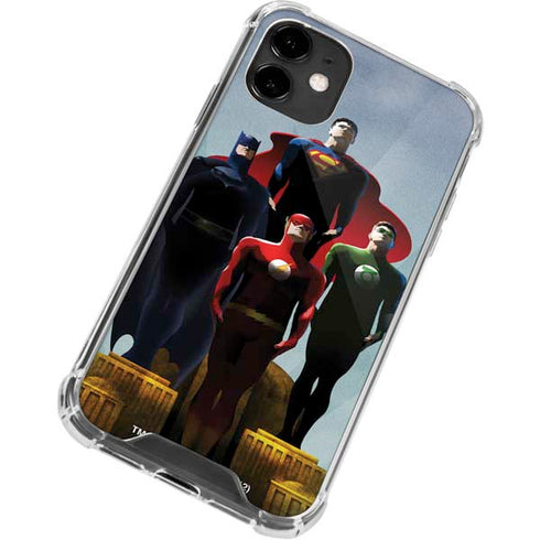 Justice League Standing Pose Team iPhone 12 Clear Case