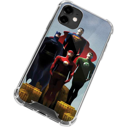 Justice League Standing Pose Team iPhone 12 Mini Clear Case