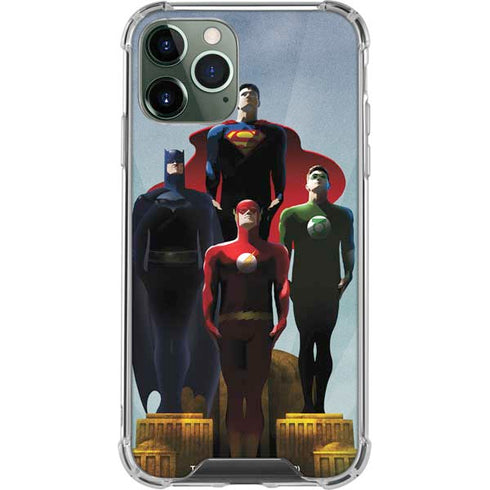 Justice League Standing Pose Team iPhone 12 Pro Clear Case