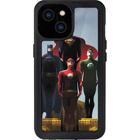 Justice League Standing Pose Team iPhone 13 Mini Waterproof Case
