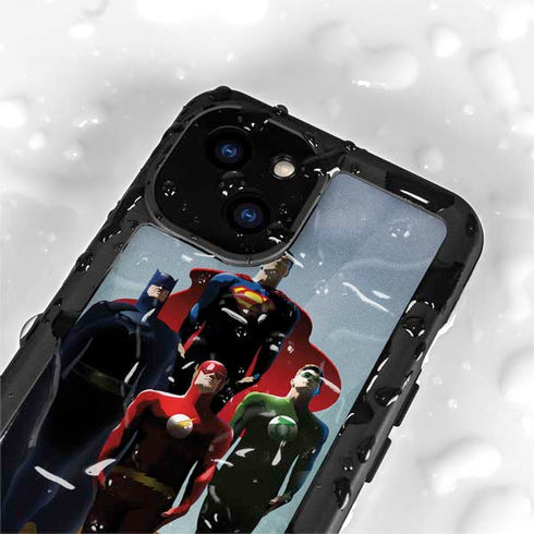 Justice League Standing Pose Team iPhone 13 Mini Waterproof Case