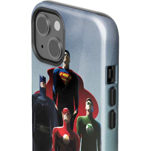 Justice League Standing Pose Team iPhone 15 Plus Impact Case