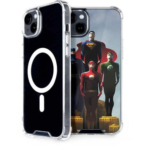 Justice League Standing Pose Team iPhone 15 Plus MagSafe Case