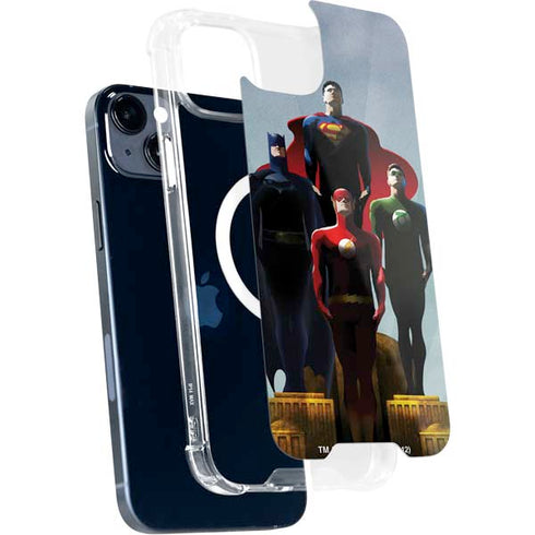 Justice League Standing Pose Team iPhone 15 Plus MagSafe Case