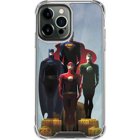 Justice League Standing Pose Team iPhone 14 Pro Max Clear Case