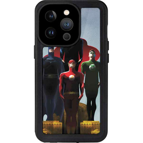 Justice League Standing Pose Team iPhone 14 Pro Waterproof Case
