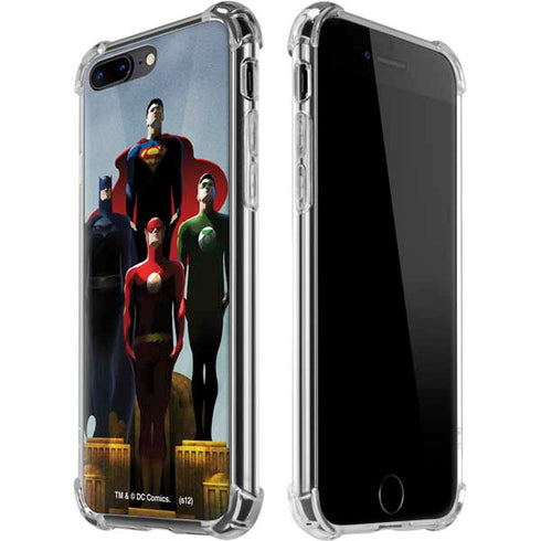Justice League Standing Pose Team iPhone 7/8 Plus Clear Case