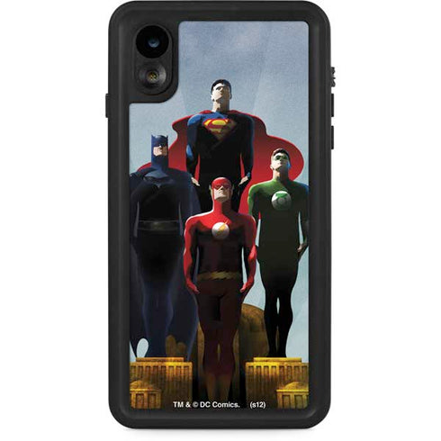 Justice League Standing Pose Team iPhone XR Waterproof Case