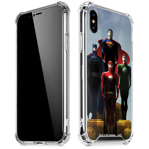 Justice League Standing Pose Team iPhone XS Max Clear Case