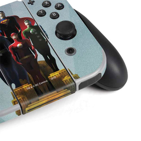 Justice League Standing Pose Team Nintendo Switch OLED (2021) Skin